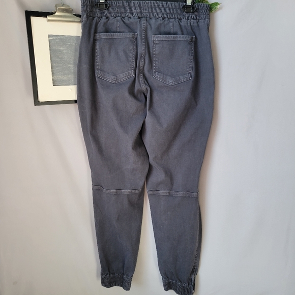 Spanx Stretch Twill Cargo Jogger Pant Washed Black Gray L - Picture 3 of 12
